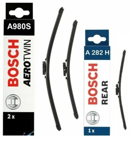 Bosch Front and Rear Wiper Blades Set 600mm+475mm+280mm | A980S+A282H - Picture 1 of 1