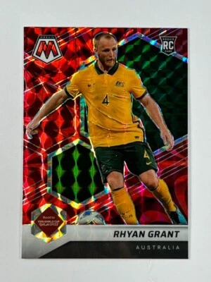 2021-22 Panini Mosaic FIFA World Cup Rhyan Grant #150 Rookie Red Reactive SP - Image 1 of 2