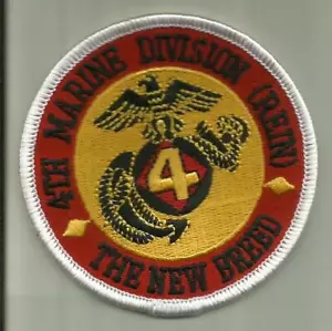 4TH MARINE DIVISION (REIN) USMC MILITARY PATCH WARRIOR WAR COMBAT SOLDIER USA - Picture 1 of 2