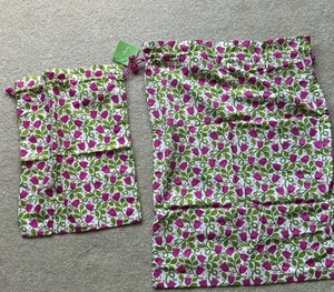 Vera Bradley Floral Lilli Bell Pink Travel Pouch Duo - Bild 1 von 6