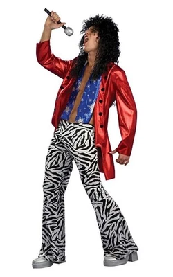 HEAVY METAL ROCKER 80s GUITAR HERO ADULT MENS FANCY DRESS HALLOWEEN COSTUME - image 1 of 2