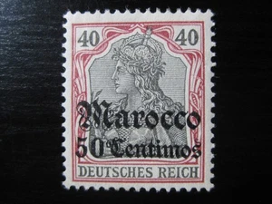 MAROKKO DEUTSCHE BÜROS KOLONIE Mi. #27 seltene postfrische Briefmarke! CV 14,50 $ - Bild 1 von 1