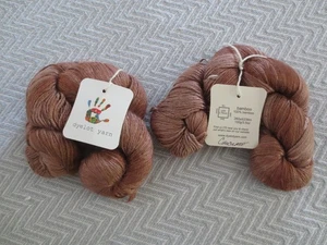 2 - 3.5 oz. Hanks DYELOTYARN 100% Bamboo CHOCOLATE YARN - 260 yds. ea. - Picture 1 of 3