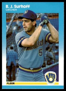1987 Fleer Update B.J. Surhoff Rookie Milwaukee Brewers #U-115 - Picture 1 of 2