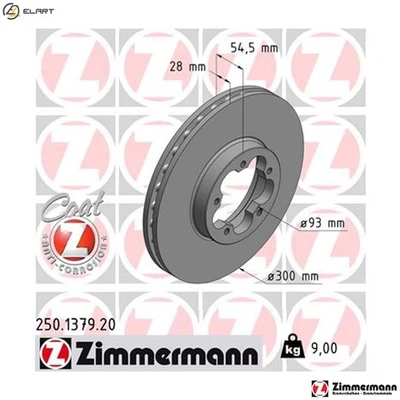2x BRAKE DISC 250.1379.20 FOR FORD TRANSIT/Van/Platform/Chassis/Bus H9FD 2.4L - Image 1 of 4