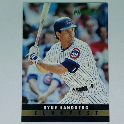 Ryne Sandberg 1993 Pinnacle #27 Slugfest Insert Chicago Cubs Foto 1 de 2