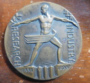 1933 BRONZEMEDAILLE Chicago Ausstellung Jahrhundert des Fortschritts - Bild 1 von 2