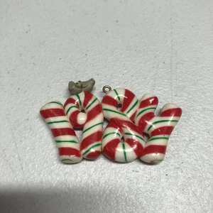 Hallmark Andenken Weihnachtsschmuck Zuckerstange Pfefferminz 1984 Vintage - Bild 1 von 7