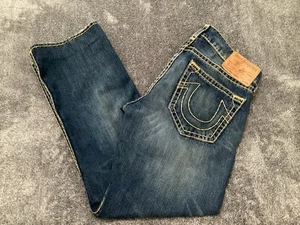 true religion bobby super t thick stitching jeans Men’s Size 34 - Measure 35x32 - Picture 1 of 16