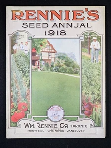 1918 Rennie's Seed Annual William Rennie Co Toronto Scarce Seed Catalogue RARE - Foto 1 di 13