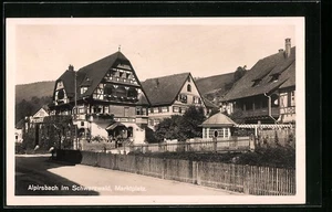 Alpirsbach im Schwarzwald, Marktplatz mit Hotel Löwen-Post, Ansichtskarte - Picture 1 of 2