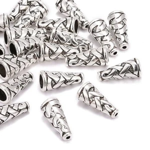 Metal Alloy Bead Caps Antique Silver Cone 18mm Pack Of 15 - Picture 1 of 1