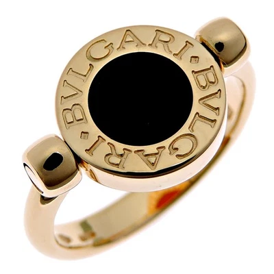 Anillo abatible BVLGARI 750 oro amarillo negro 134334 Foto 1 de 4
