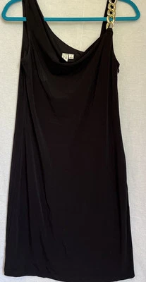 Vestido Emma para mujer talla M hombro desnudo forrado con cadena dorada Foto 1 de 4