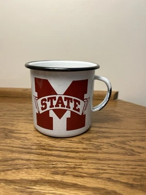Mississippi State Bulldogs White Enamel Coffee Mug  - Image 1 of 4