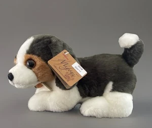 Miyoni Tots By Aurora Beagle Dog Plushie White & Brown Plush Stuffed Animal 9” - Picture 1 of 10