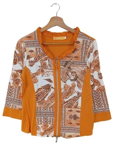 BIBA Blusa brillante Mujeres Blusa Talla EU 38 naranja claro-blanco-marrón - Imagen 1 de 5