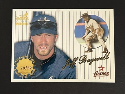 Astros #28/52 Jeff Bagwell Premiere Date Parallel  2000 Aurora #62 - Image 1 of 2