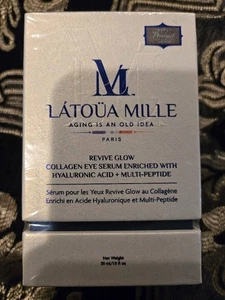 NIB Latoua Mille Glow Revive Glow Collagen Eye Serum HA+Multi-Peptide 1 Fl. Oz. - Picture 1 of 2