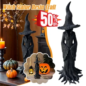 Witch Statue Resin Craft Desktop Decoration Halloween Ornament Home.Decoration== - Picture 1 of 13