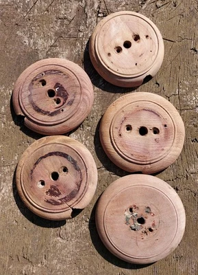 5 x Vintage Wood Pattress for Lights or Toggle Light Switches. Similar in Style - Image 1 of 4