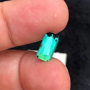 Natural Bluish Green Tourmaline Loose Gemstone Cushion Cut, Afghanistan- 2.97 Ct - Picture 1 of 9