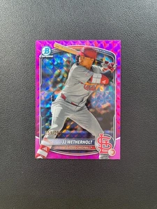 2025 Bowman Chrome #BCP-241 JJ Wetherholt Fuchsia Geometric 251/299 BJBY - Picture 1 of 5