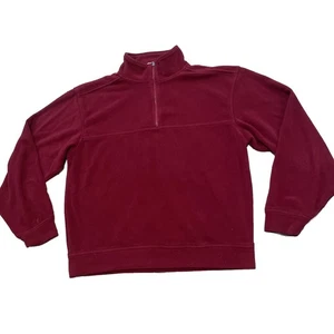 Callaway Golf by Nordstrom Vintage 90s Fleece Crop Sweater Men M Red Quarter Zip - Bild 1 von 23