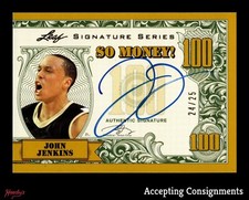 2012-13 Leaf Signature So Money! Gold #JJ1 John Jenkins AUTO 24/25
