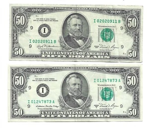 SERIES 1981 1981A $50 MINNEAPOLIS NOTES YOUR CHOICE (LOT F) BIRTHDAY JAN 24 78 - Picture 1 of 2