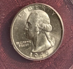 1949 D Washington Quarter ANACS MS 66 - Beautiful White - Picture 1 of 4