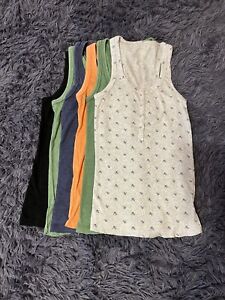 Arie Tank Tops Size S Bundle With 6 Tanks ￼Total Green Orange Floral Blue Grey