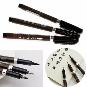 Calligraphy Pens 3 Sizes Caligraphy Beginners 3Pcs Set Refill Black Marker Brush - Picture 1 of 12