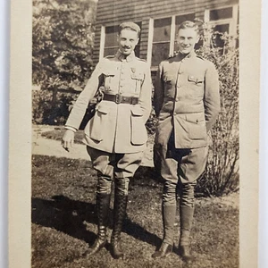 3 Schnappschuss Fotos 1. Weltkrieg Ära Soldaten Militär Männer in Uniform - Bild 1 von 14