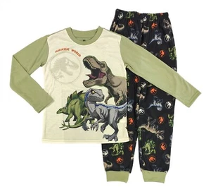 Jurrasic Park Pajamas Boys Medium 8 Jurassic World Shirt Pant Dinosaur Gift - Picture 1 of 4