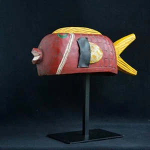 Masque Africain Marionnette Poisson Bozo (Mali) - Picture 1 of 12