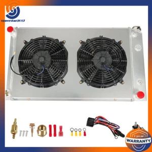 3 Row Radiator Shroud Fan For Chevy C/K C10 C20 C30 K10/20 GMC Truck 1973-87 - Foto 1 di 15