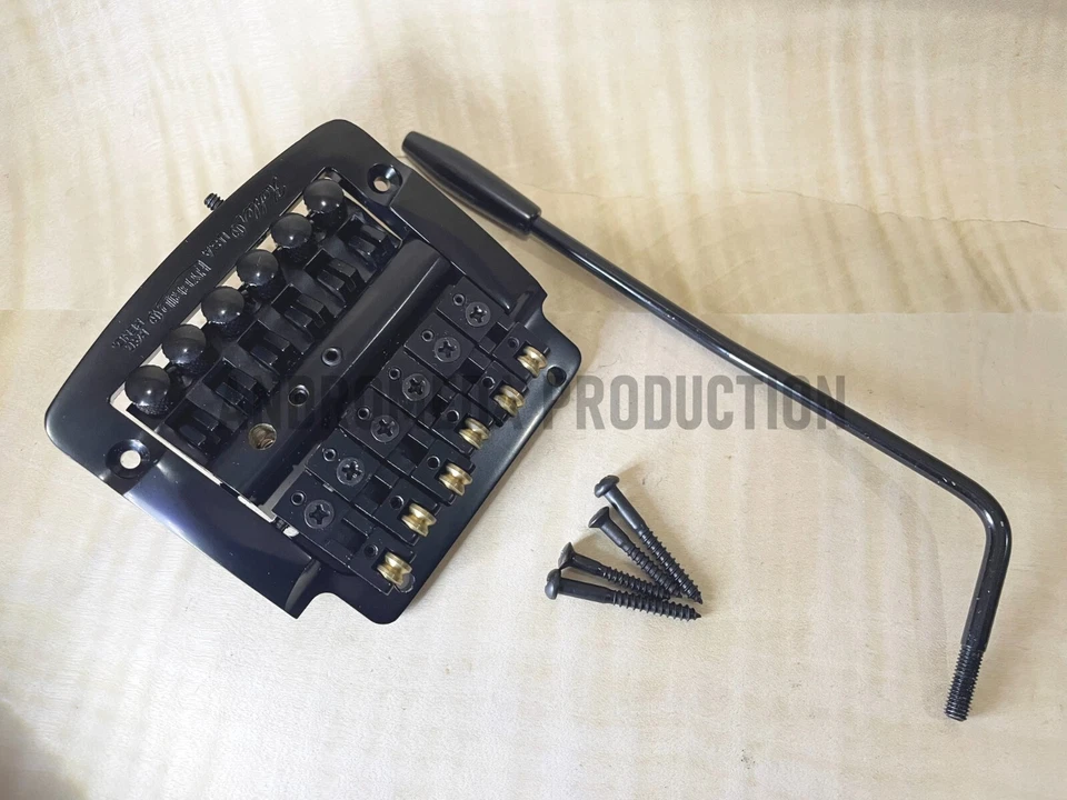 Genuine Kahler 7300 Series Hybrid Tremolo Guitar Bridge System Flat Mount Black - Image 1 of 4