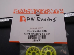 PN Racing Wheels 288YF3 BBS Yellow 2WD Mini Z Atomic GL Racing - Picture 1 of 2