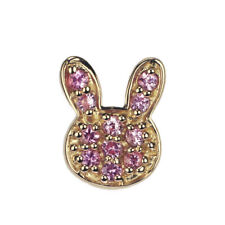 Ponte Vecchio K18PG pink sapphire single earring 0.12ct rabbit - Auth free shipp