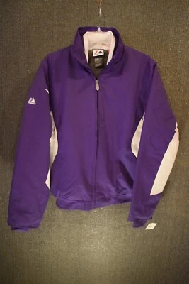 Majestic Therma Base Premier Pro-Style Full-Zip Dugout Coat-Purple/White-XS-NWT - Image 1 of 4