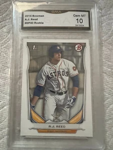A.J. REED ASTROS 2014 BOWMAN ROOKIE RC # DP40 GRADED 10 - Foto 1 di 2