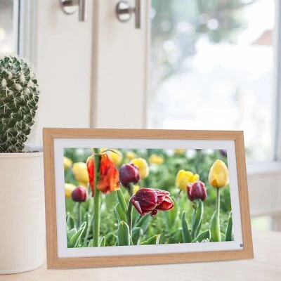 (Prise UE)15.6 Inch Digital Photo Frame Smart WIFI Touch Screen Photo Frame AU - Image 1 of 4