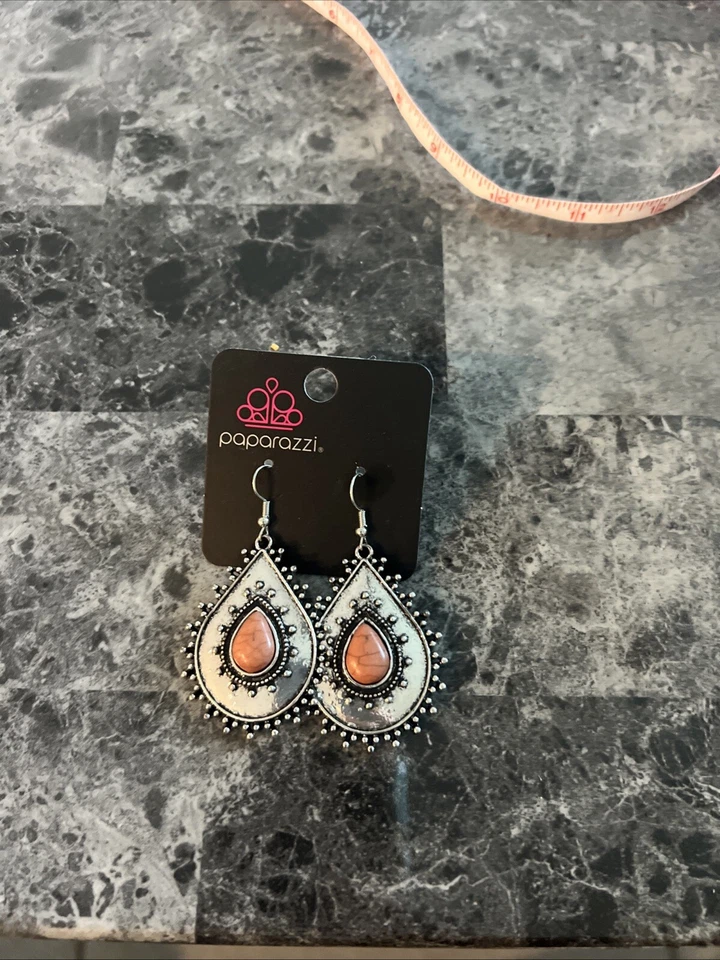 PENDIENTES COLGANTES PAPARAZZI MODA PLATA TONO Y CUENTAS JOYERÍA NUEVOS Foto 1 de 1