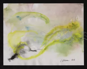 The Dancer's Shadow 2016 C Peterson ** Abstract ** Watercolor Painting Mystical - Picture 1 of 12
