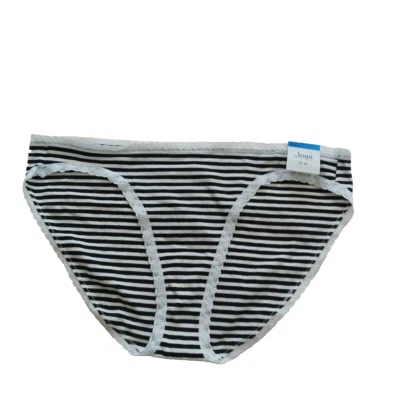 NWT JENNI Bikini Panty Size XL Striped W/ Lace Detail Cotton Blend - Image 1 of 4