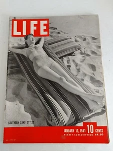 Life Magazine Jan 13, 1941 WWII Hitler Nazi Axis Blitzkrieg Beachwear #15774 - Picture 1 of 12
