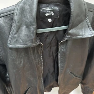 Garfield & Marks Black Leather Jacket Size M - Picture 1 of 17