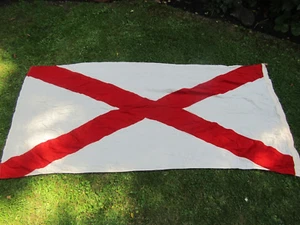 Vintage St Patricks Saltire Flagge - Panel genähte Wolle - 6 Fuß x 3 Fuß - Bild 1 von 5