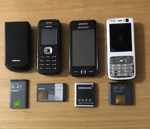 Stock Lotto 4 Cellulari Nokia Samsung Vintage Rari Collezione Non Testati - Picture 1 of 5
